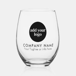 Modern Black Business Custom Company Logo Whiskey Wijnglas Zonder Voet
