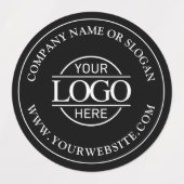 Modern Black Business Logo Bedrijfspromotie Labels (Design 1)