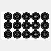 Modern Black Business Logo Bedrijfspromotie Labels (Vel)