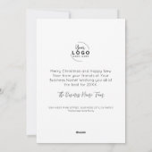 Modern Black Business Vrolijk Kerstfeest Feestdagenkaart (Achterkant)