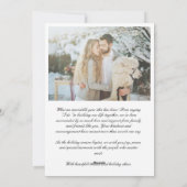 Modern Black Calligraphy Married Little Christmas Feestdagenkaart (Achterkant)