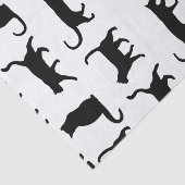Modern Black Cats Silhouette Pattern Tissuepapier (Detail)