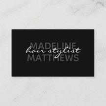 Modern Black Chic Hair Stylist Script Name Stylish