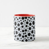 Modern Black Circle Dots Mok (Midden)