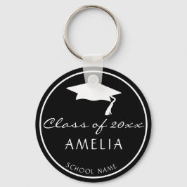 Modern Black Class of Afstuderen Name Afstuderen Sleutelhanger