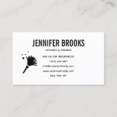 Modern Black Cleaning Service Housekeeper Maid Visitekaartje (Achterkant)
