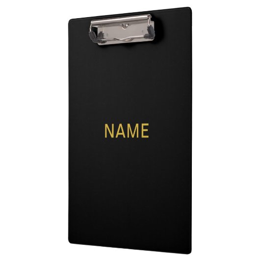 Modern Black Clipboard with Personalized Name Desi Klembord (Links)