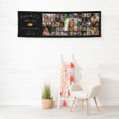 Modern Black CONGRATS AFSTUDEERDER 45 Fotocollage Spandoek (Insitu)