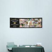 Modern Black CONGRATS AFSTUDEERDER 45 Fotocollage Spandoek (Beurs)