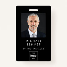 Modern Black Corporate Photo ID