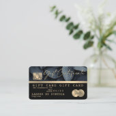 Modern Black Credit Kaart Gift Kaart Certificaat (Staand voorkant)