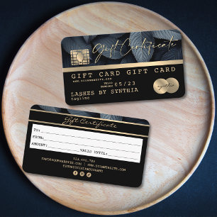 Modern Black Credit Kaart Gift Kaart Certificaat