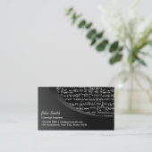 Modern Black Curve Chemical Engineer Visitekaartje (Staand voorkant)