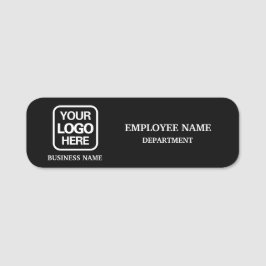 Modern Black Custom Business Name Tag