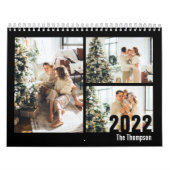 Modern Black Custom Creëer je eigen foto Kalender (Hoes)