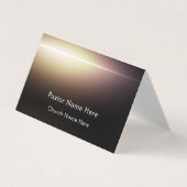 Modern Black Custom Text Christian Church Pastor Visitekaartje (Voorkant)