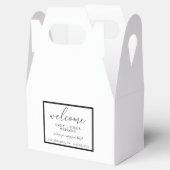 Modern Black Custom Weddenschap Welkom Gable Bedankdoosjes (Geopend)