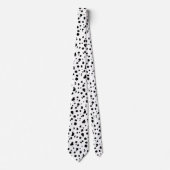 Modern Black Dalmatian Spots Stropdas (Voorkant)