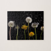 Modern Black Dandelion Legpuzzel (Horizontaal)