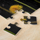 Modern Black Dandelion Legpuzzel (Zijkant)