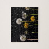 Modern Black Dandelion Legpuzzel (Verticaal)