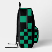 Modern Black Design with Green & Blue Bedrukte Rugzak (Links)