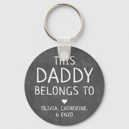 Modern Black Deze pappa behoort tot Vaderdag Sleutelhanger