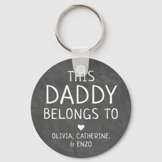 Modern Black Deze pappa behoort tot Vaderdag Sleutelhanger (Voorkant)