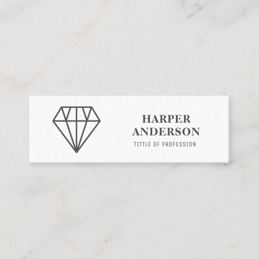 Modern Black Diamond Professional Mini Visitekaartje (Voorkant)