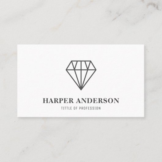 Modern Black Diamond Professional Visitekaartje (Voorkant)