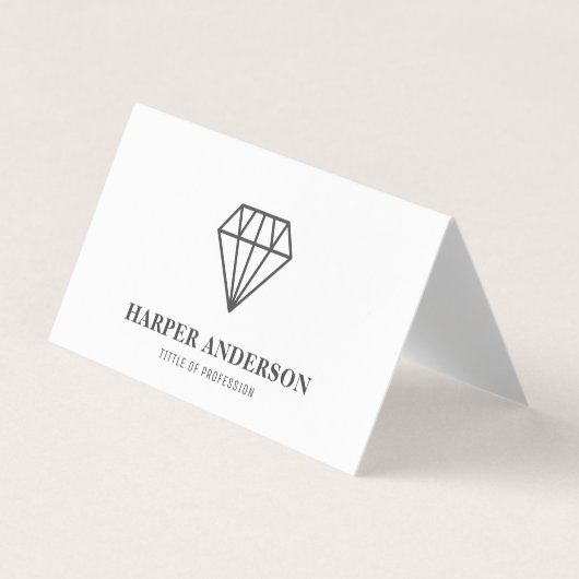 Modern Black Diamond Professional Visitekaartje (Voorkant)