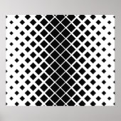 Modern Black Dissolving Square Block Pattern Poster (Voorkant)