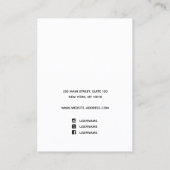 Modern Black Earring Bold Font Visitekaartje (Achterkant)