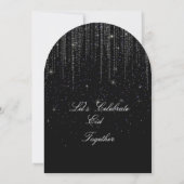 Modern Black elegant Eid Party Invitation Card Kaart (Achterkant)