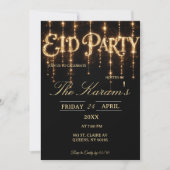 Modern Black elegant Eid Party Invitation  Kaart (Voorkant)