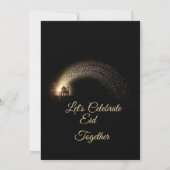 Modern Black elegant Eid Party Invitation  Kaart (Achterkant)