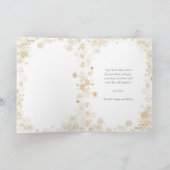 Modern Black Elegant Script Snowflakes Bokeh Flare Feestdagen Kaart (Binnen)