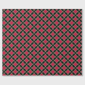 Modern Black en Burgundy Red, gebarsten patroon Cadeaupapier (Vlak)