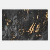 Modern Black en Gold Dusty Inpakpapier Vel (Voorkant 3)