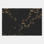 Modern Black en Gold Dusty Inpakpapier Vel (Voorkant)