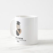 Modern Black en Gold Hijabi Afstuderen Coffee Mok (Voorkant links)