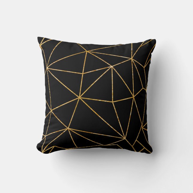 Modern Black en Gold Kussen (Voorkant)