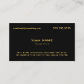 Modern Black en Gold Visitekaartje (Voorkant)