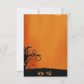 Modern Black en Oranje Halloween Bedankkaart (Achterkant)