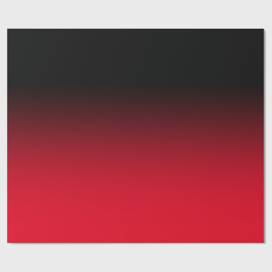 Modern Black en Red Ombre Cadeaupapier (Vlak)