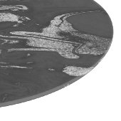 Modern Black en Silver Marble Pattern Snijplank (Hoek)