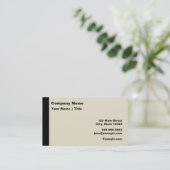 Modern Black en Tan Visitekaartje (Staand voorkant)