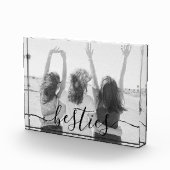 Modern Black en White Besties Aanpasbare Keepomwil Fotoblokken (Rechts)