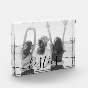 Modern Black en White Besties Aanpasbare Keepomwil Fotoblokken