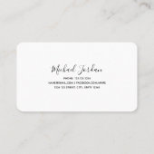 Modern Black en White DJ Visitekaartje (Achterkant)